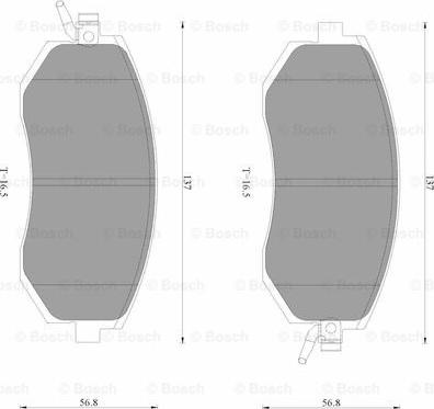 BOSCH 0 986 AB3 508 - Bremžu uzliku kompl., Disku bremzes adetalas.lv