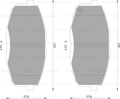 BOSCH 0 986 AB3 094 - Bremžu uzliku kompl., Disku bremzes adetalas.lv