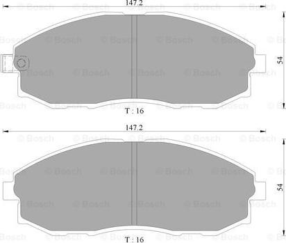 BOSCH 0 986 AB3 028 - Bremžu uzliku kompl., Disku bremzes adetalas.lv