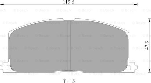 BOSCH 0 986 AB2 491 - Bremžu uzliku kompl., Disku bremzes adetalas.lv