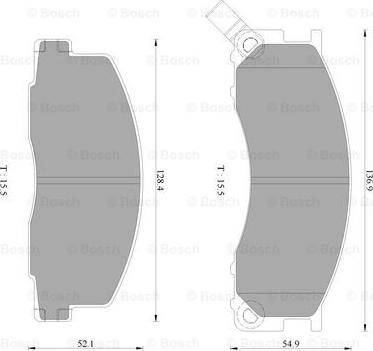 BOSCH 0 986 AB2 449 - Bremžu uzliku kompl., Disku bremzes adetalas.lv