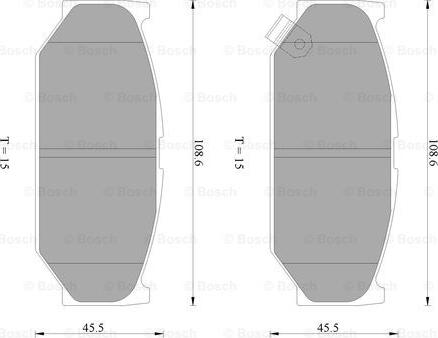 BOSCH 0 986 AB2 402 - Bremžu uzliku kompl., Disku bremzes adetalas.lv