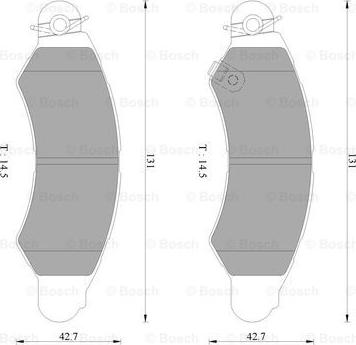 BOSCH 0 986 AB2 425 - Bremžu uzliku kompl., Disku bremzes adetalas.lv