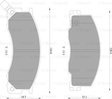 BOSCH 0 986 AB2 475 - Bremžu uzliku kompl., Disku bremzes adetalas.lv