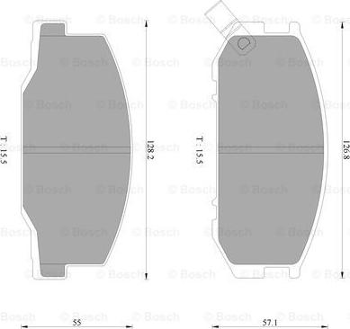 BOSCH 0 986 AB2 471 - Bremžu uzliku kompl., Disku bremzes adetalas.lv