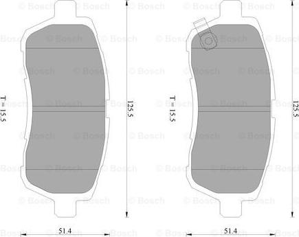 BOSCH 0 986 AB2 502 - Bremžu uzliku kompl., Disku bremzes adetalas.lv