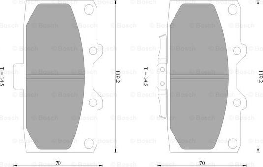 BOSCH 0 986 AB2 657 - Bremžu uzliku kompl., Disku bremzes adetalas.lv