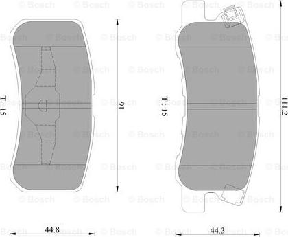 BOSCH 0 986 AB2 669 - Bremžu uzliku kompl., Disku bremzes adetalas.lv