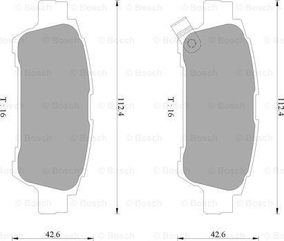 BOSCH 0 986 AB2 673 - Bremžu uzliku kompl., Disku bremzes adetalas.lv