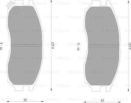 BOSCH 0 986 AB2 064 - Bremžu uzliku kompl., Disku bremzes adetalas.lv