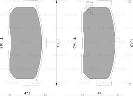 BOSCH 0 986 AB2 078 - Bremžu uzliku kompl., Disku bremzes adetalas.lv