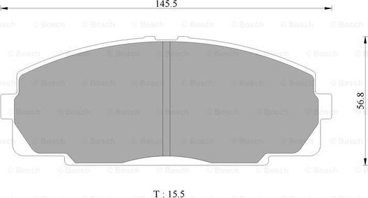 BOSCH 0 986 AB2 072 - Bremžu uzliku kompl., Disku bremzes adetalas.lv