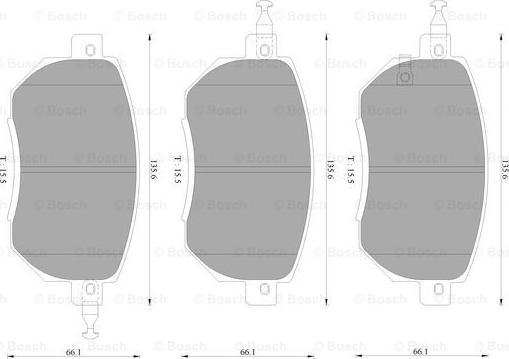 BOSCH 0 986 AB2 369 - Bremžu uzliku kompl., Disku bremzes adetalas.lv