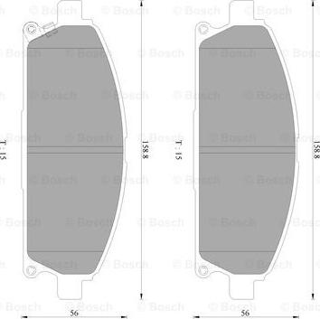 BOSCH 0 986 AB2 364 - Bremžu uzliku kompl., Disku bremzes adetalas.lv