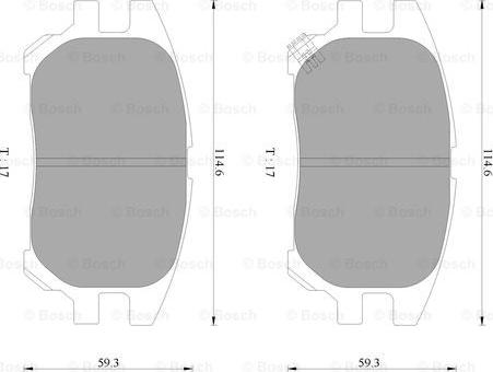 BOSCH 0 986 AB2 365 - Bremžu uzliku kompl., Disku bremzes adetalas.lv