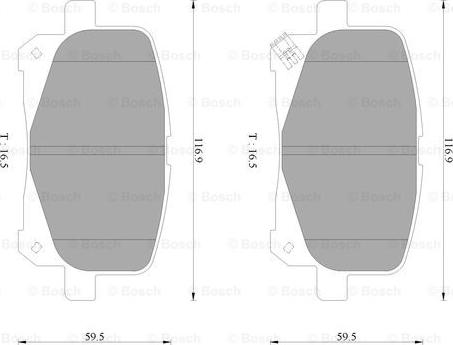 BOSCH 0 986 AB2 360 - Bremžu uzliku kompl., Disku bremzes adetalas.lv