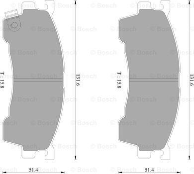 BOSCH 0 986 AB2 316 - Bremžu uzliku kompl., Disku bremzes adetalas.lv