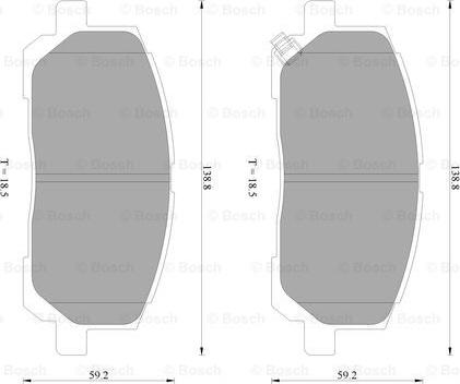 BOSCH 0 986 AB2 384 - Bremžu uzliku kompl., Disku bremzes adetalas.lv