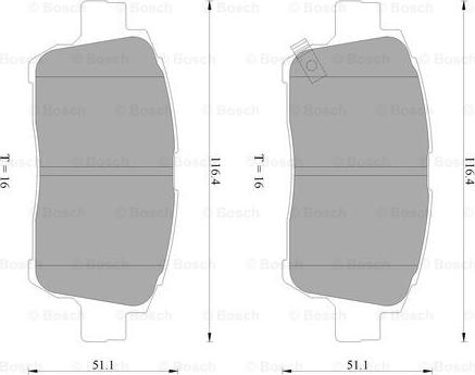 BOSCH 0 986 AB2 382 - Bremžu uzliku kompl., Disku bremzes adetalas.lv