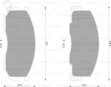 BOSCH 0 986 AB2 333 - Bremžu uzliku kompl., Disku bremzes adetalas.lv