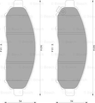 BOSCH 0 986 AB2 372 - Bremžu uzliku kompl., Disku bremzes adetalas.lv