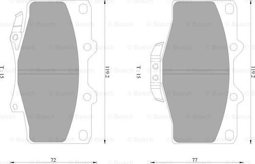 BOSCH 0 986 AB2 252 - Bremžu uzliku kompl., Disku bremzes adetalas.lv