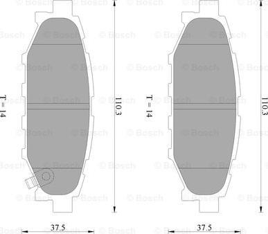 BOSCH 0 986 AB2 263 - Bremžu uzliku kompl., Disku bremzes adetalas.lv