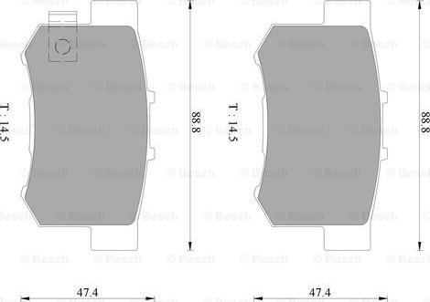 BOSCH 0 986 AB2 206 - Bremžu uzliku kompl., Disku bremzes adetalas.lv