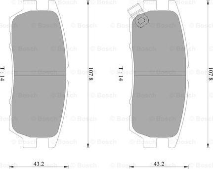 BOSCH 0 986 AB2 208 - Bremžu uzliku kompl., Disku bremzes adetalas.lv