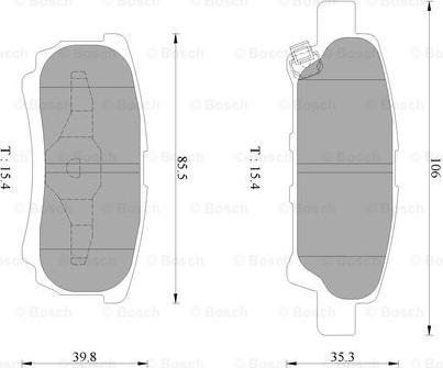 BOSCH 0 986 AB2 754 - Bremžu uzliku kompl., Disku bremzes adetalas.lv