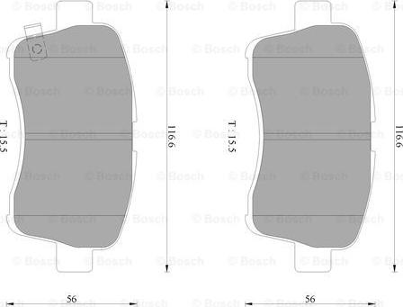 BOSCH 0 986 AB2 778 - Bremžu uzliku kompl., Disku bremzes adetalas.lv