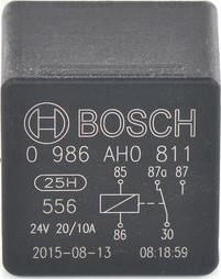 BOSCH 0 986 AH0 811 - Relejs, Darba strāva adetalas.lv