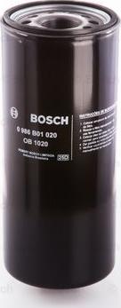 BOSCH 0 986 B01 020 - Eļļas filtrs adetalas.lv