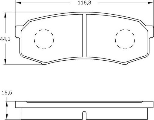 BOSCH 0 986 BB0 973 - Bremžu uzliku kompl., Disku bremzes adetalas.lv