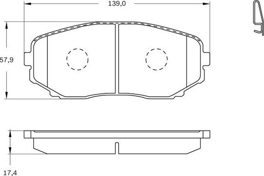 BOSCH 0 986 BB0 407 - Bremžu uzliku kompl., Disku bremzes adetalas.lv