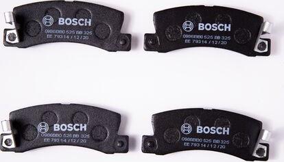 BOSCH 0 986 BB0 525 - Bremžu uzliku kompl., Disku bremzes adetalas.lv