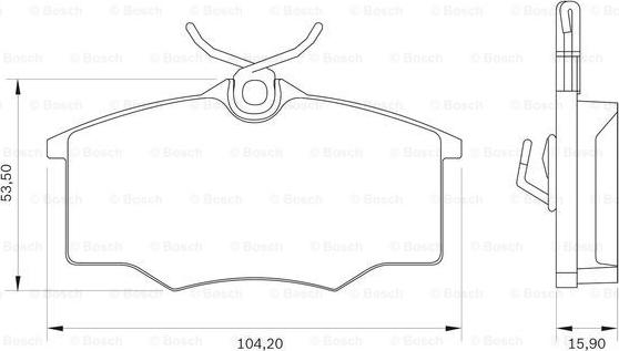 BOSCH 0 986 BB0 046 - Bremžu uzliku kompl., Disku bremzes adetalas.lv