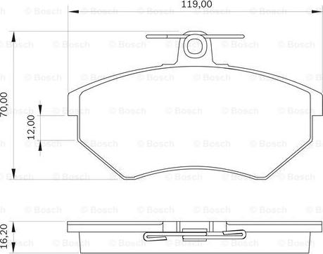 BOSCH 0 986 BB0 058 - Bremžu uzliku kompl., Disku bremzes adetalas.lv