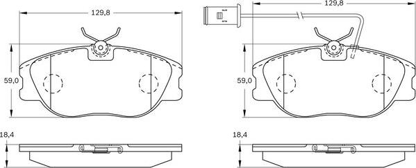 BOSCH 0 986 BB0 170 - Bremžu uzliku kompl., Disku bremzes adetalas.lv