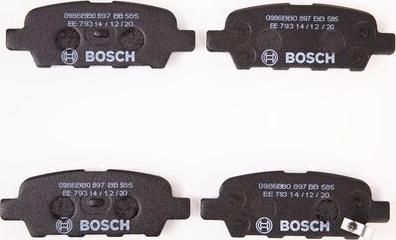 BOSCH 0 986 BB0 897 - Bremžu uzliku kompl., Disku bremzes adetalas.lv