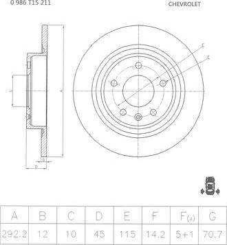 BOSCH 0 986 T15 211 - Bremžu diski adetalas.lv