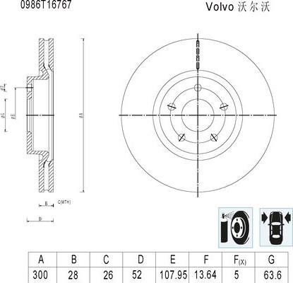 BOSCH 0 986 T16 767 - Bremžu diski adetalas.lv