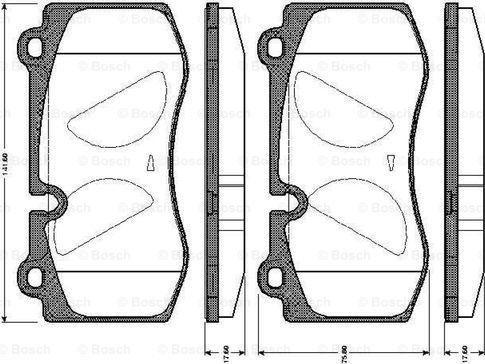 BOSCH 0 986 TB3 050 - Bremžu uzliku kompl., Disku bremzes adetalas.lv