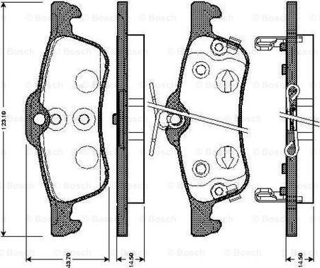 BOSCH 0 986 TB3 073 - Bremžu uzliku kompl., Disku bremzes adetalas.lv