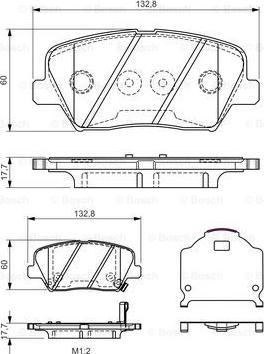 BOSCH 0 986 TB3 190 - Bremžu uzliku kompl., Disku bremzes adetalas.lv