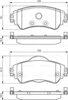 BOSCH 0 986 TB3 153 - Bremžu uzliku kompl., Disku bremzes adetalas.lv