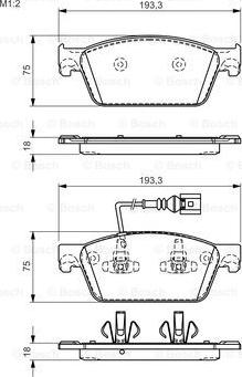 BOSCH 0 986 TB3 163 - Bremžu uzliku kompl., Disku bremzes adetalas.lv