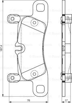 Porsche 958698451B - Bremžu uzliku kompl., Disku bremzes adetalas.lv