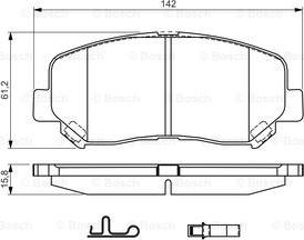 BOSCH 0 986 TB3 222 - Bremžu uzliku kompl., Disku bremzes adetalas.lv