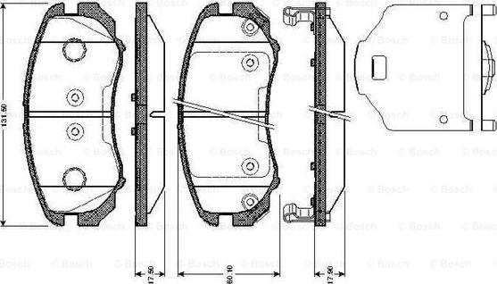 BOSCH 0 986 TB2 962 - Bremžu uzliku kompl., Disku bremzes adetalas.lv